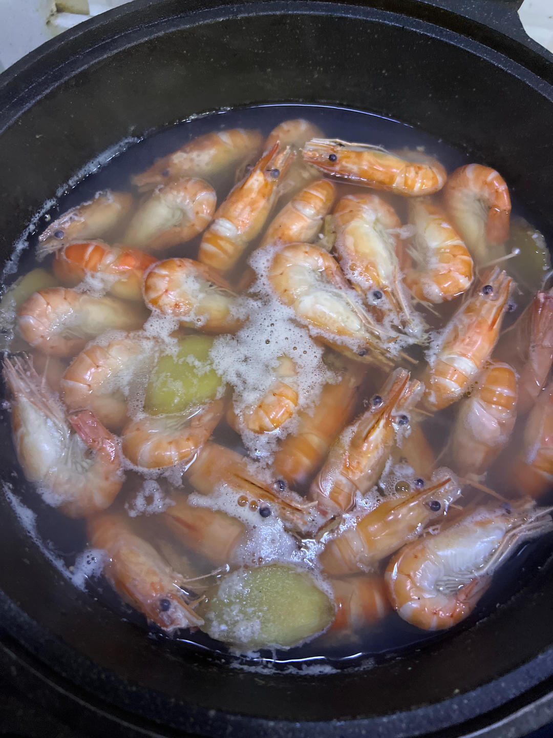 百吃不厌的白灼罗氏虾🦐