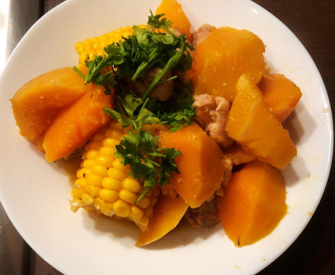 减肥健身超健康鸡肉炖南瓜