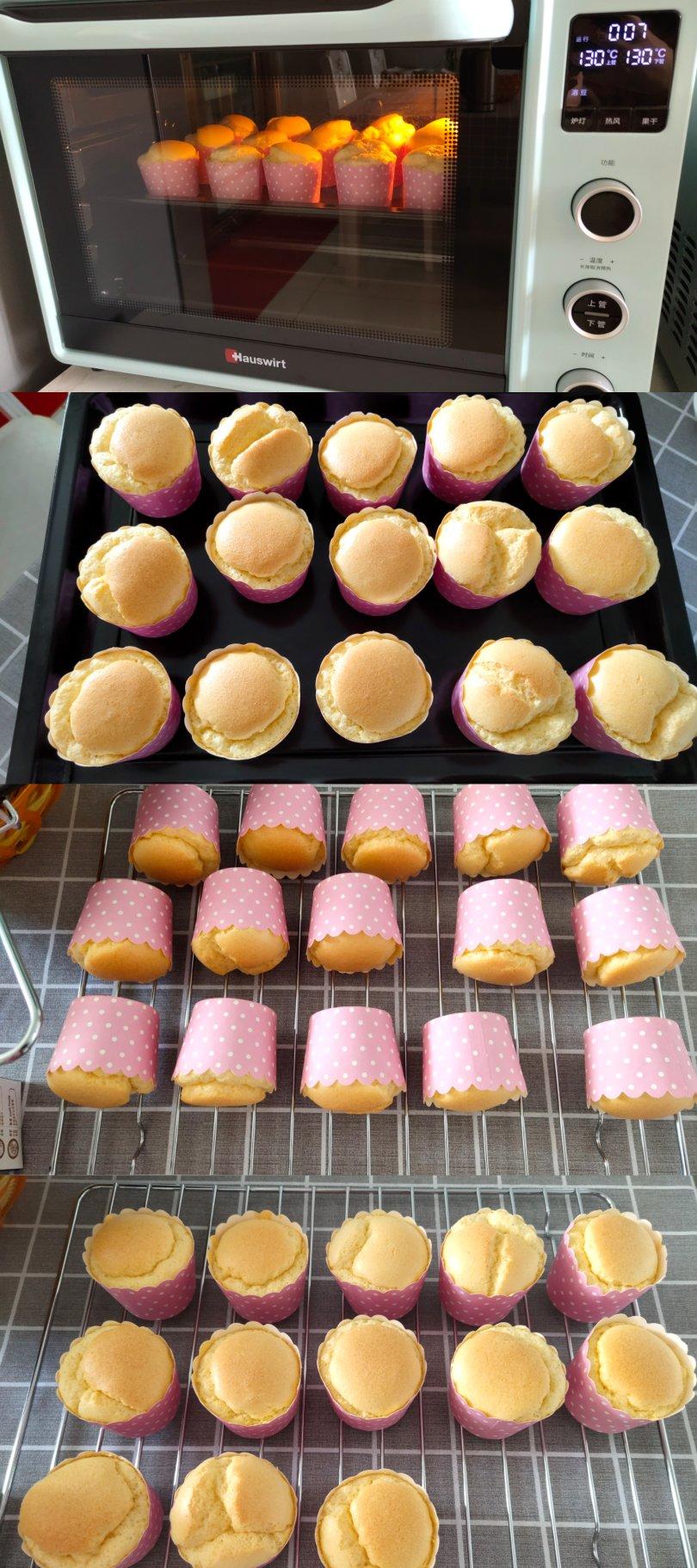 纸杯蛋糕(小熊烤箱版，手动打发蛋白)