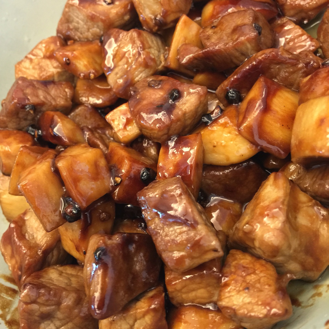 黑胡椒杏鲍菇牛肉粒