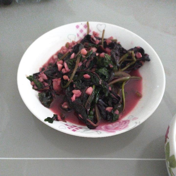 蒜茸炒红苋菜