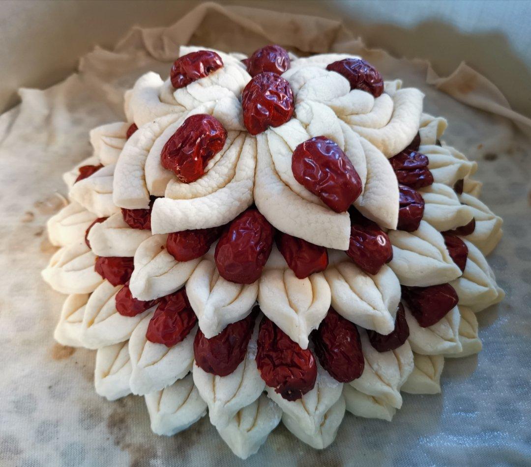 早安微笑晚安做的枣花馒头