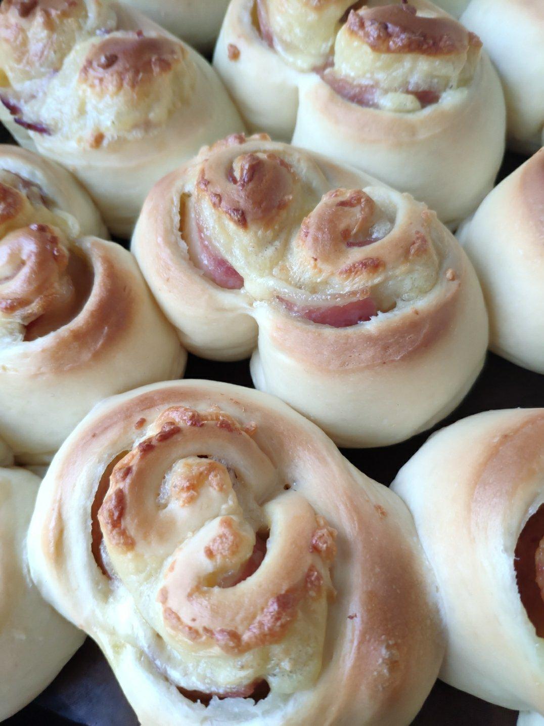 培根芝士面包卷