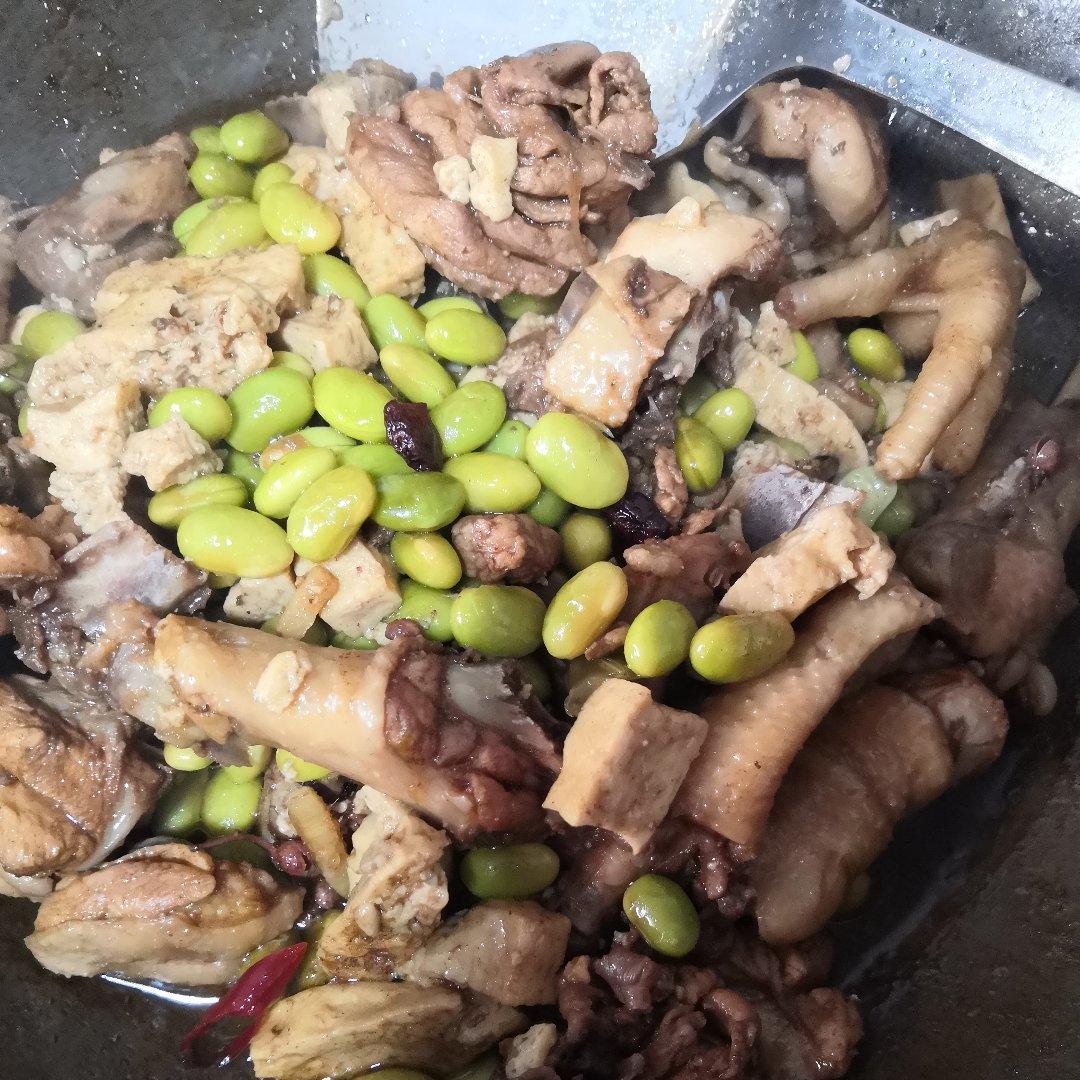 毛豆烧鸡