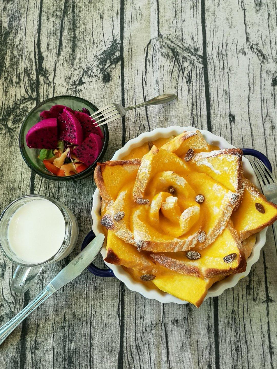 南瓜牛奶蛋焗吐司