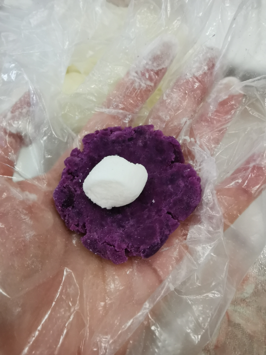 低卡山药紫薯糕的做法 步骤7