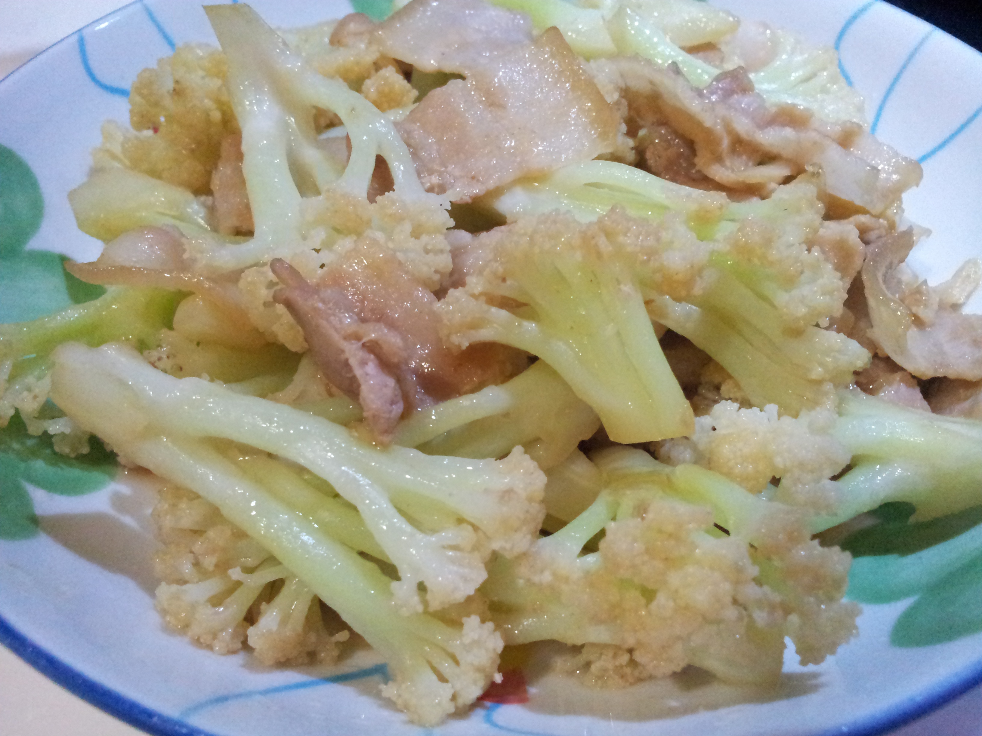 菜花炒肉片