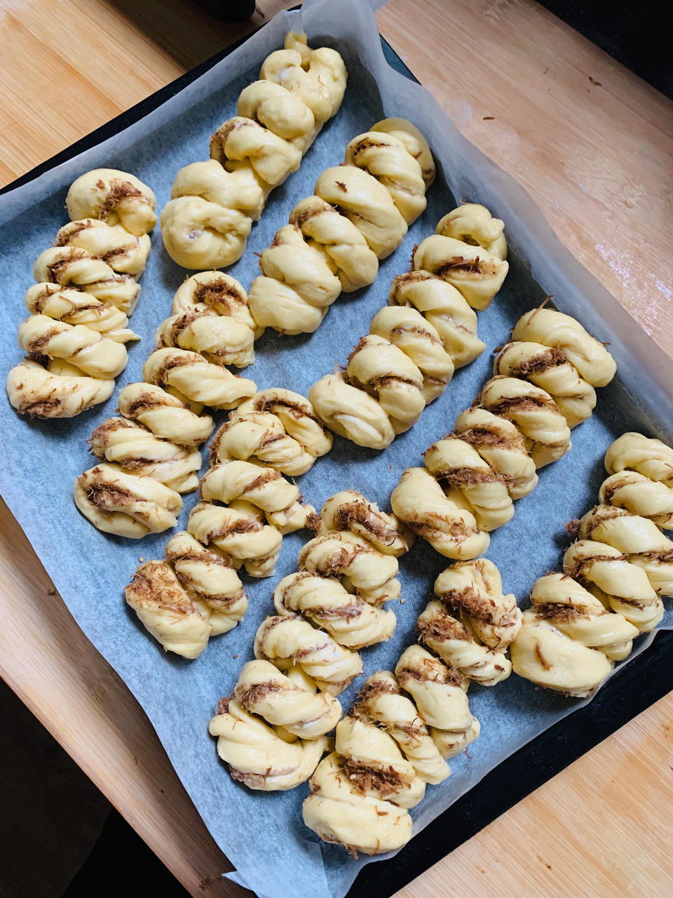 超好吃的一发肉松小卷面包