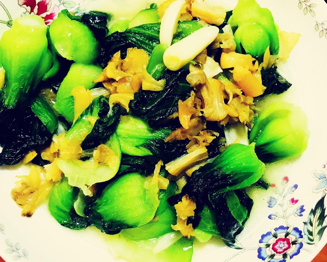 干贝蛤蜊肉扒青菜
