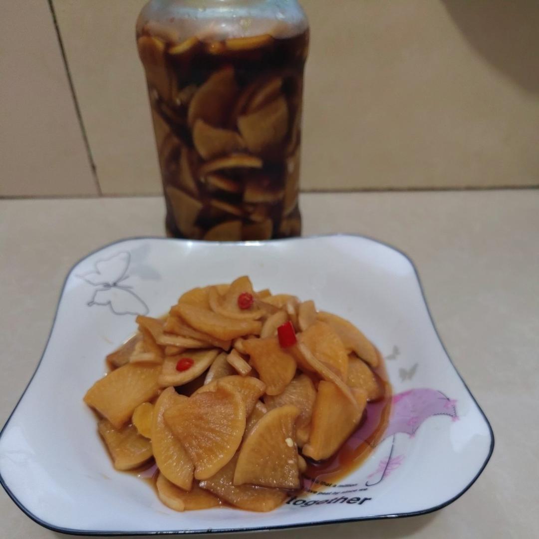 三步爽口酸酸辣辣腌萝卜片小咸菜