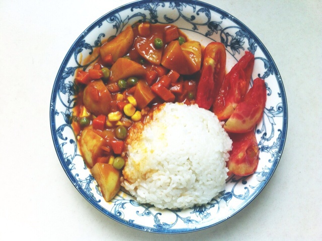 素咖喱饭