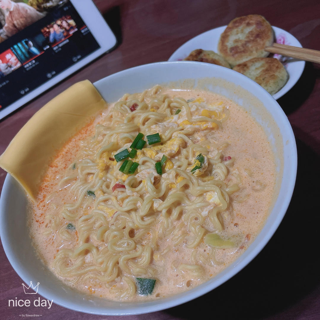 农农同款牛奶泡面