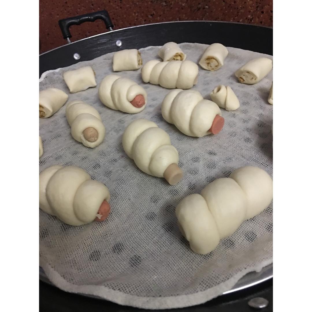 快手火腿卷～一次发酵