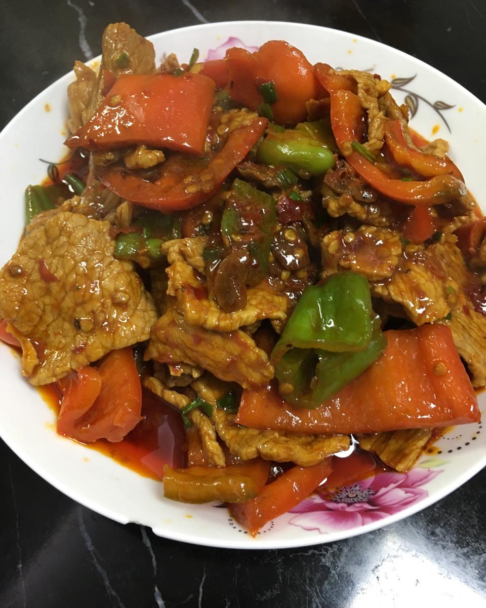 青椒炒肉片