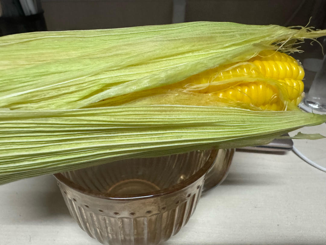 微波炉高火4分钟 玉米