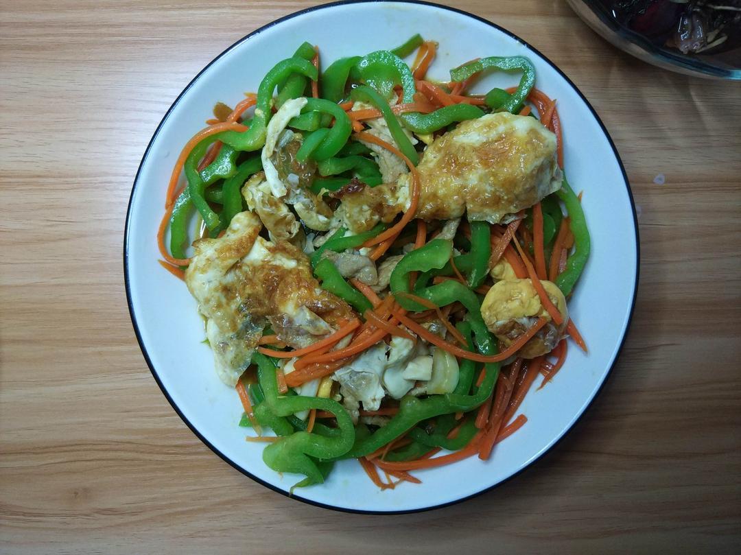 青椒肉丝荷包蛋