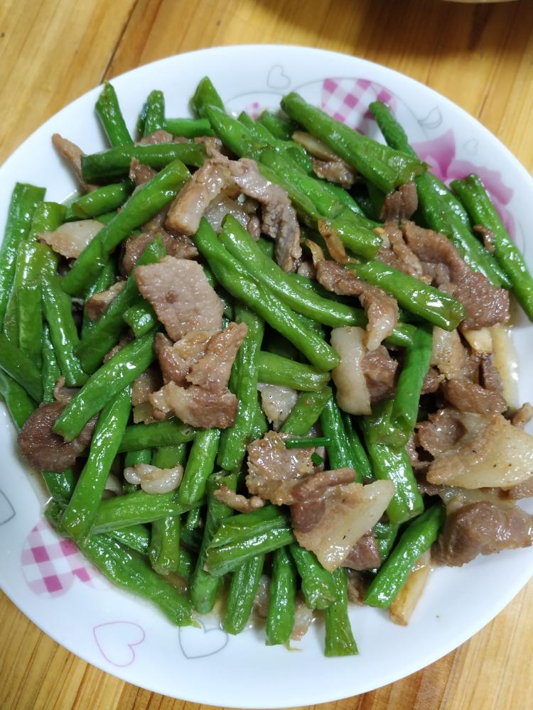豇豆炒肉的做法