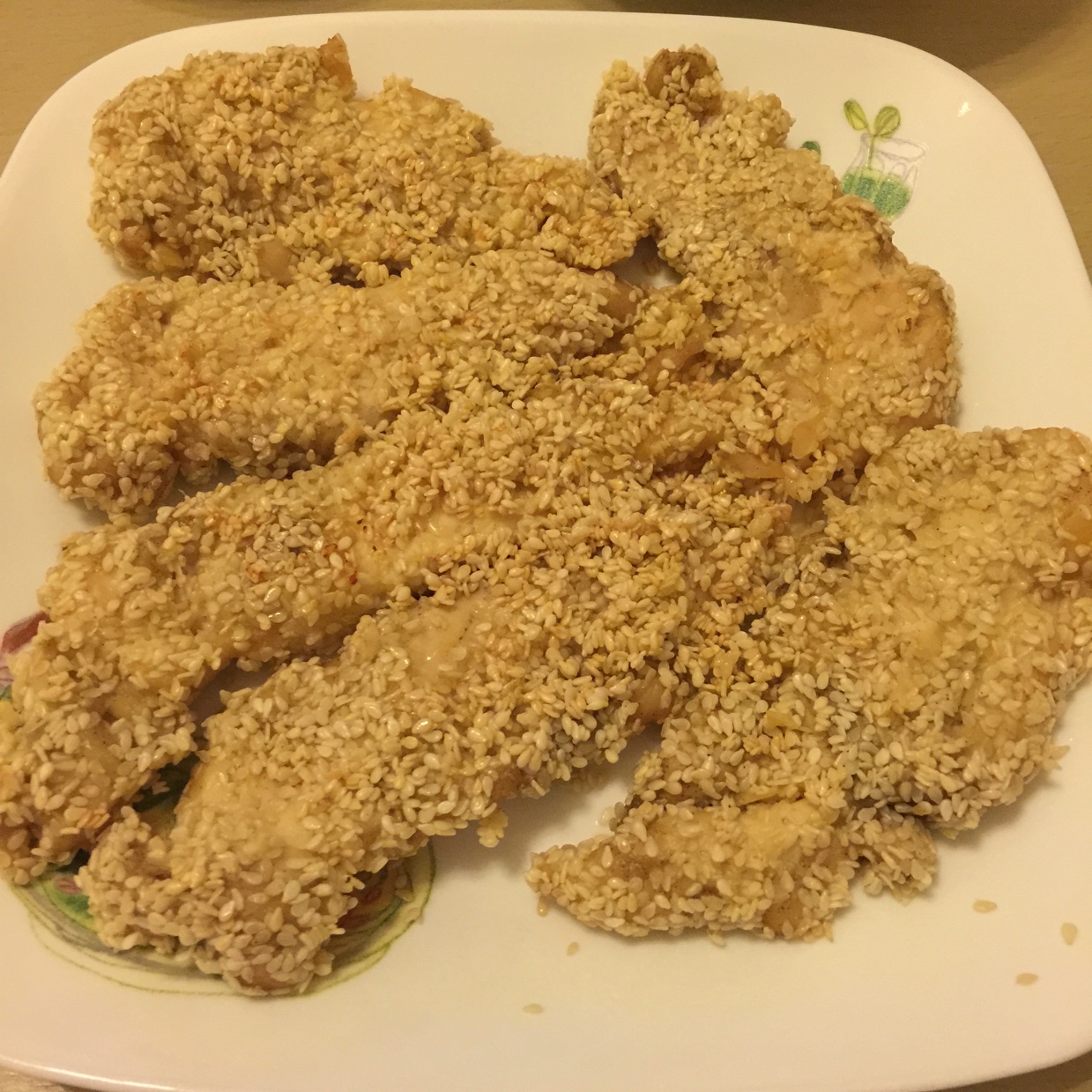 芝麻煎鸡胸