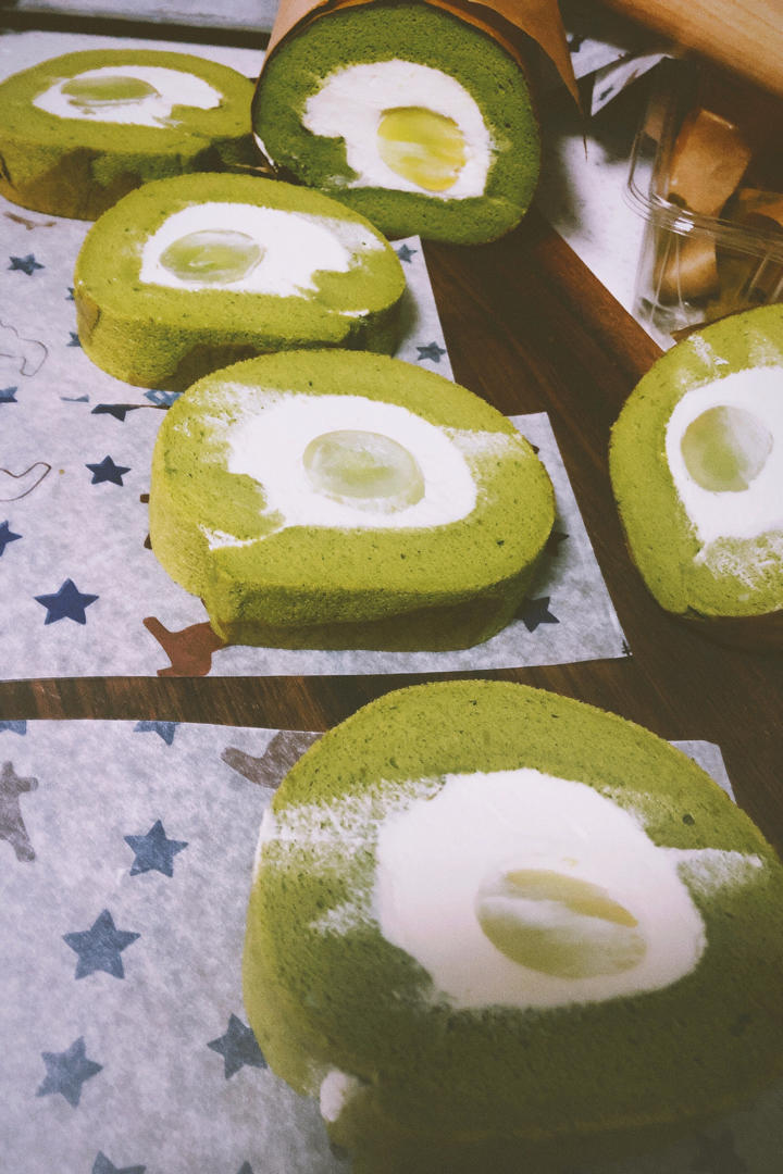 完美抹茶蜜豆蛋糕卷