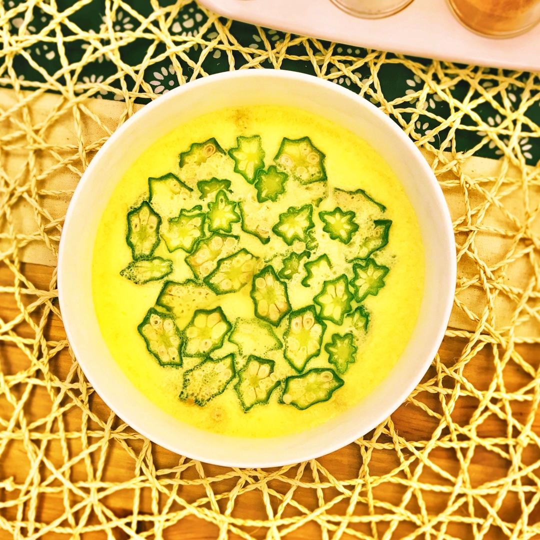 颜值控-做一朵开在碗里的花秋葵蒸水蛋