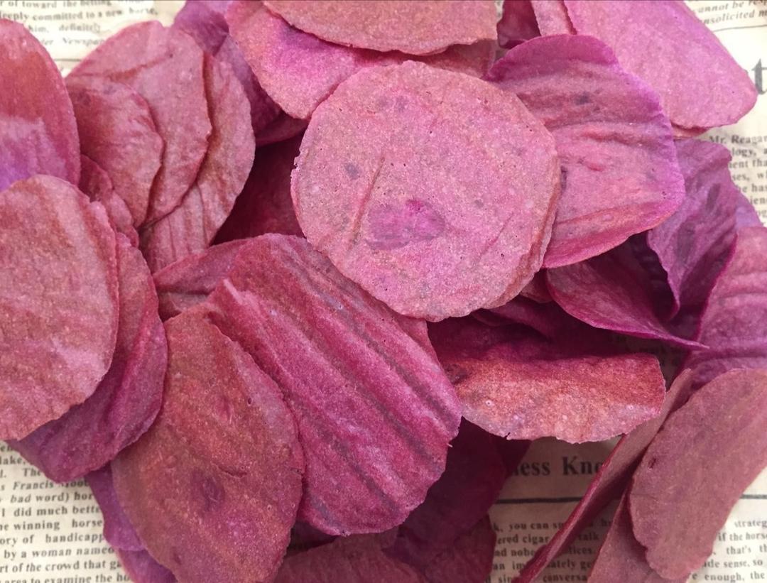非油炸｜自制健康低卡紫薯薯片