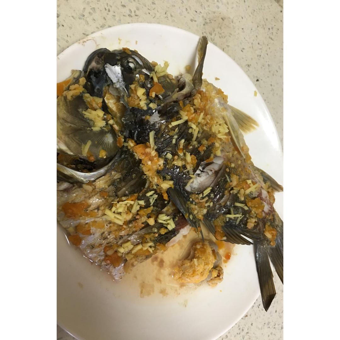 酱椒蒸鲫鱼/灯笼椒