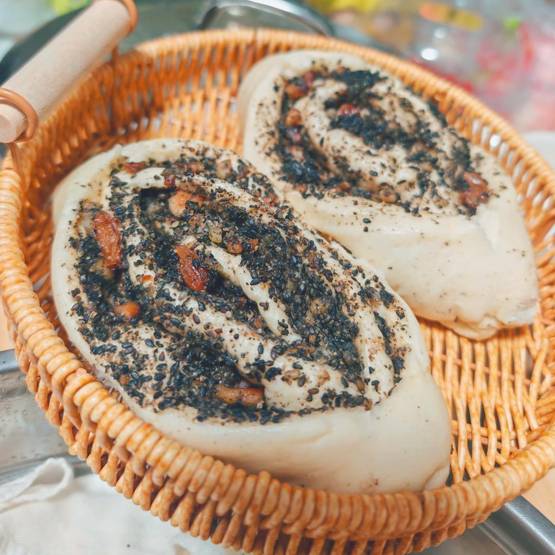 补钙养生黑芝麻核桃牛奶馒头的做法