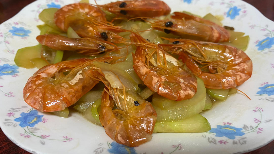 鲜到掉眉毛的夜开花煮虾干🦐