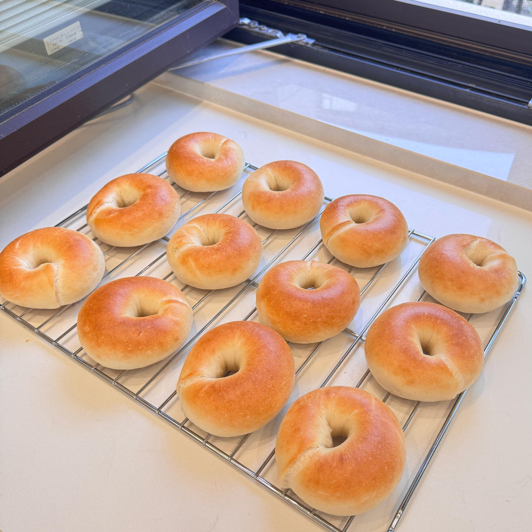 减脂神器 无油无糖钻石纹原味贝果