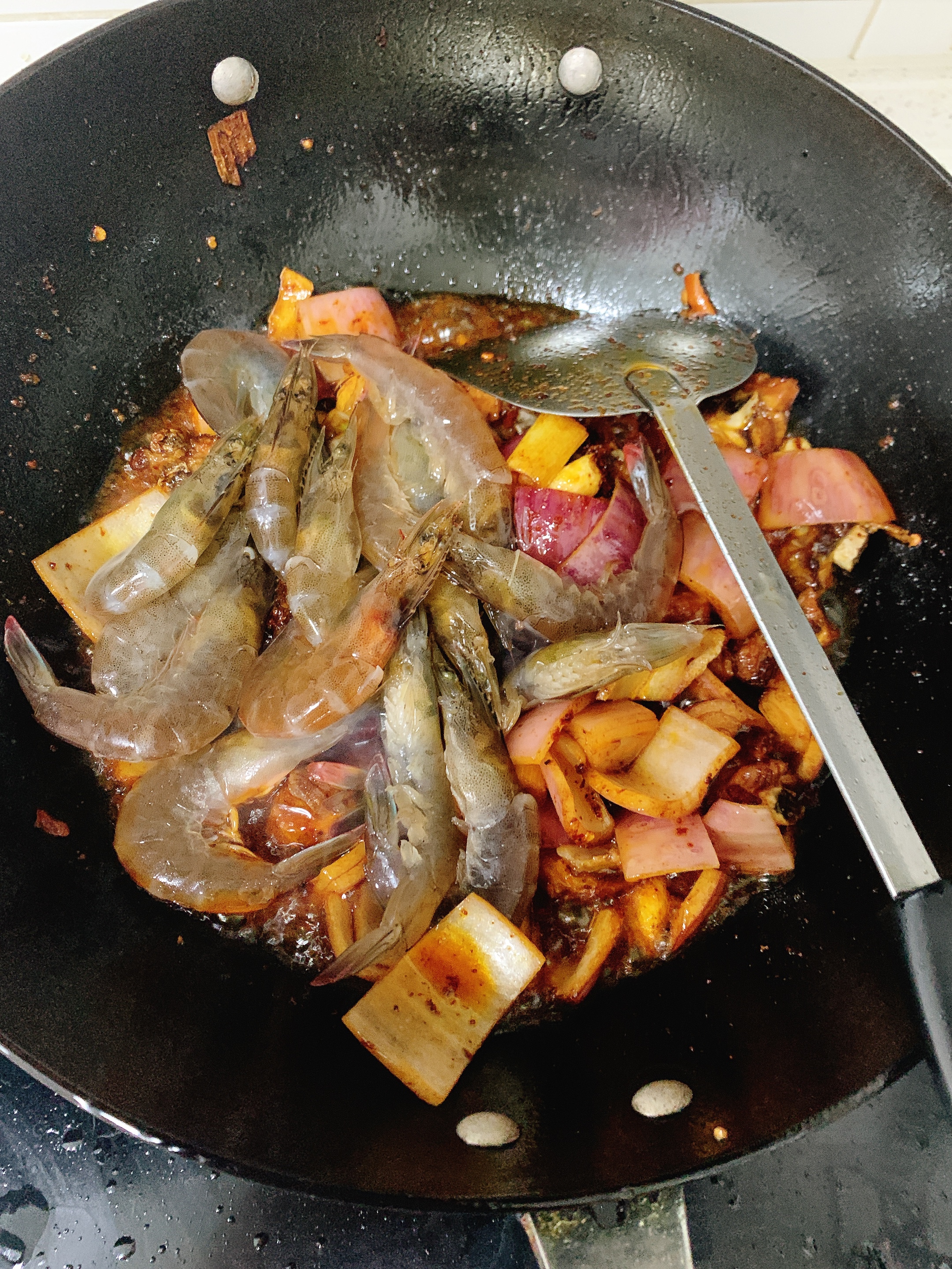 😋干锅排骨虾的做法 步骤7