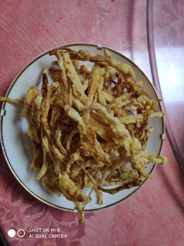 网红美食炸金针菇做法大解密 菜男创意菜