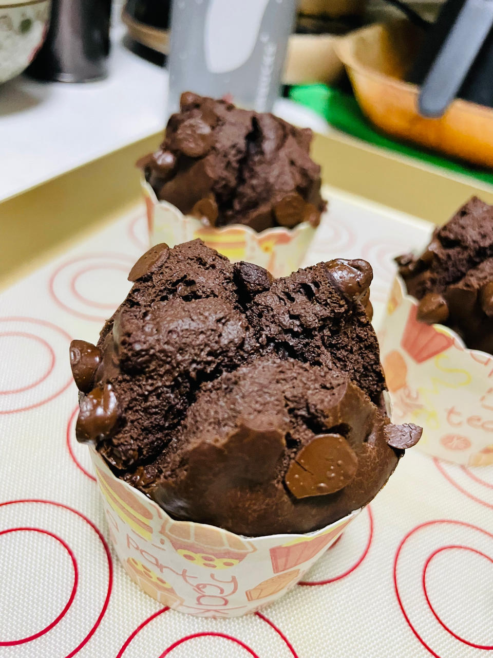 在家做巧克力蘑菇头麦芬蛋糕🍫