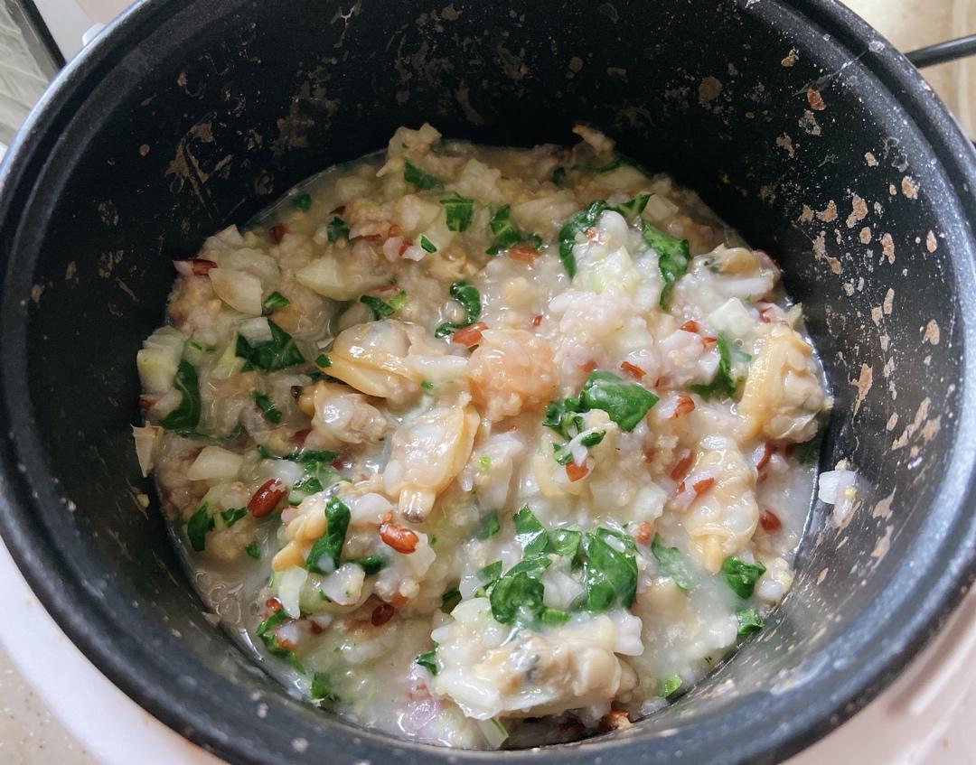 瑶柱，鱿鱼，花甲粥