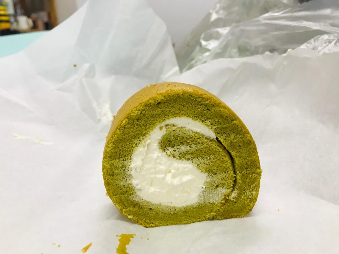 抹茶红豆蛋糕卷