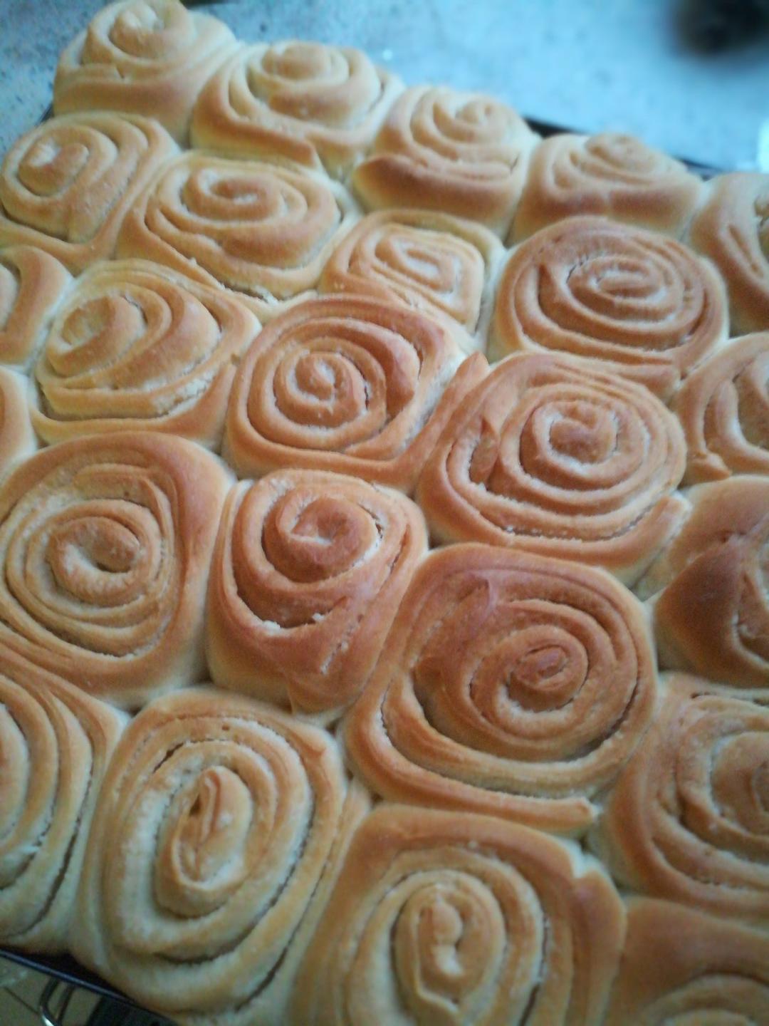 酥酥软软烤花卷(一次发酵)