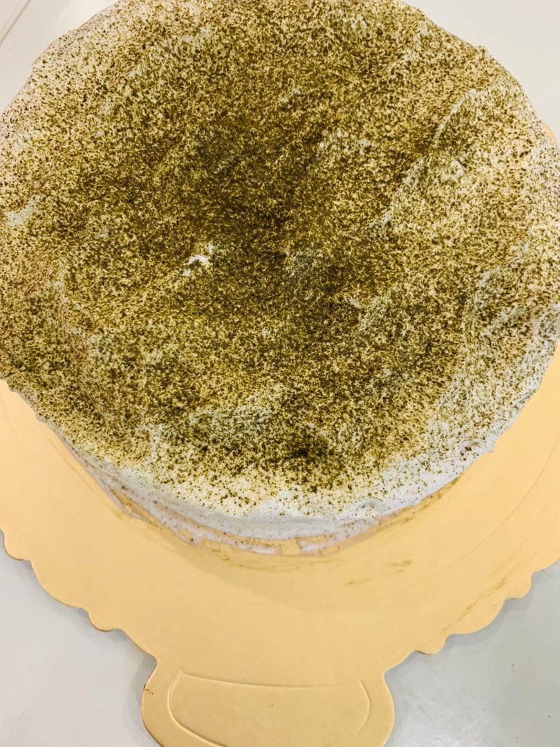 抹茶戚风螺纹蛋糕