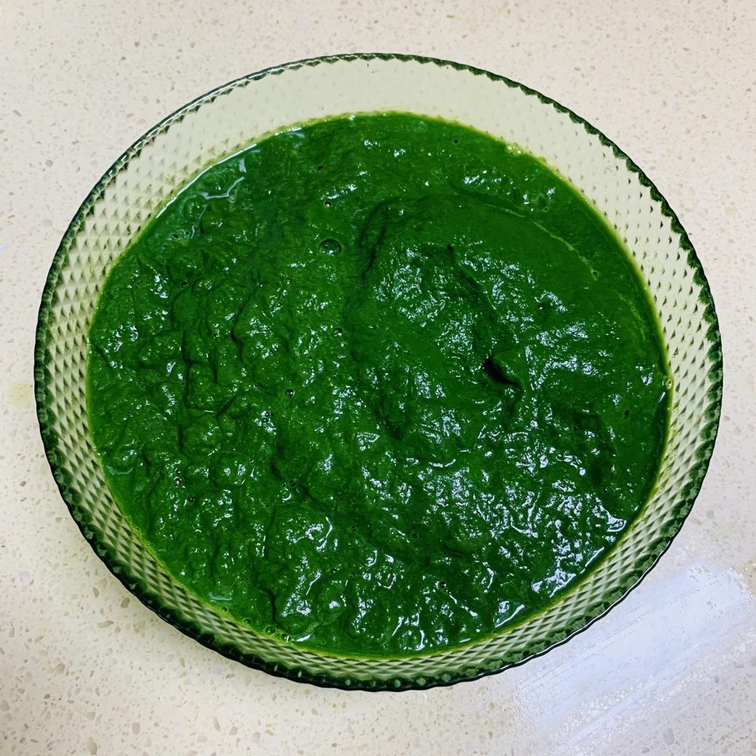 沫沫大树小树苗做的青团原料艾草泥汁的做法