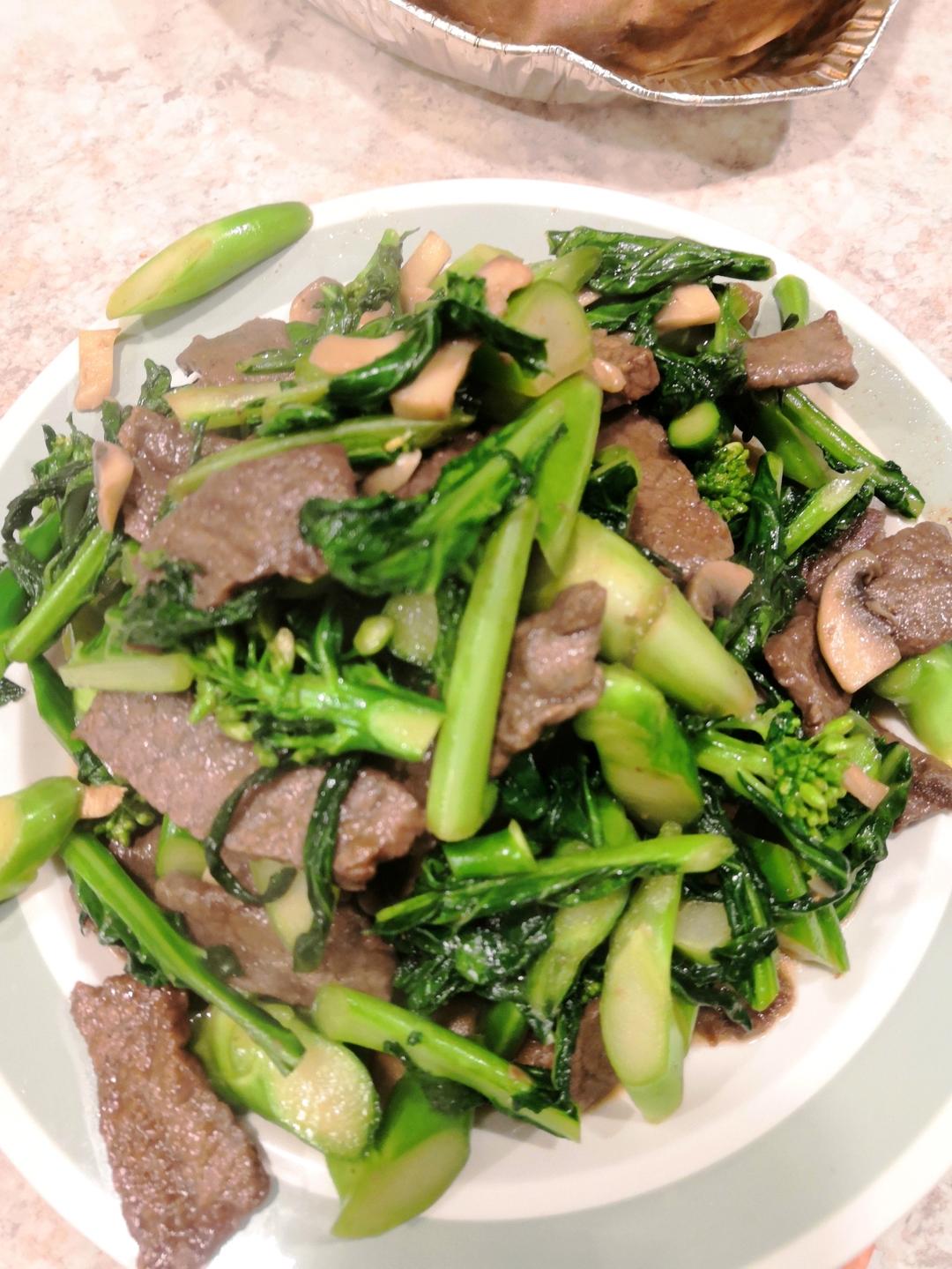 芥兰炒牛肉