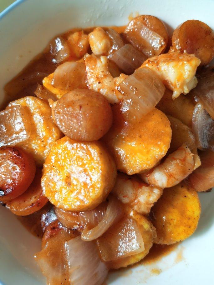 铁板海鲜日本豆腐 Seafood with Japanese Dofu