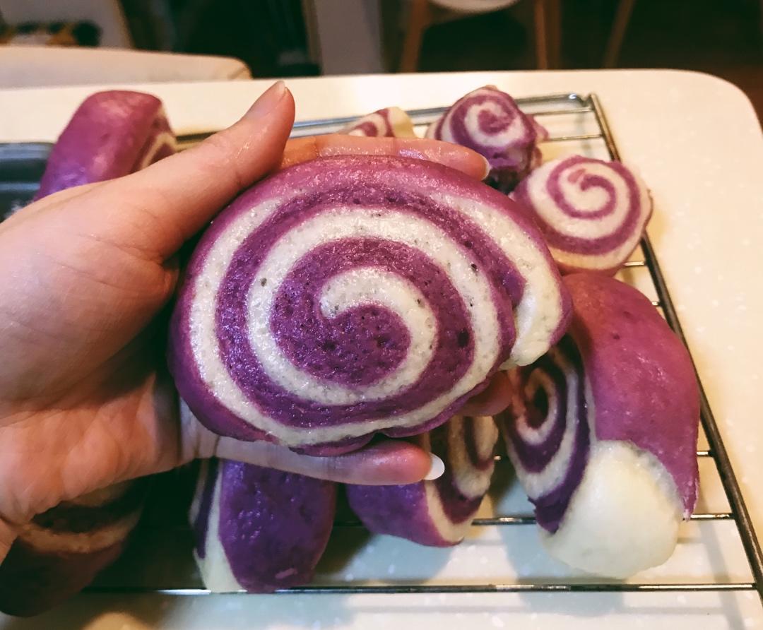 颜值担当：紫薯双色馒头