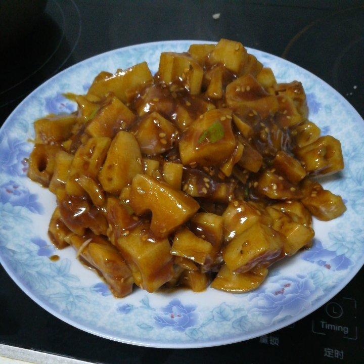 酸甜的开胃菜-  糖醋藕丁