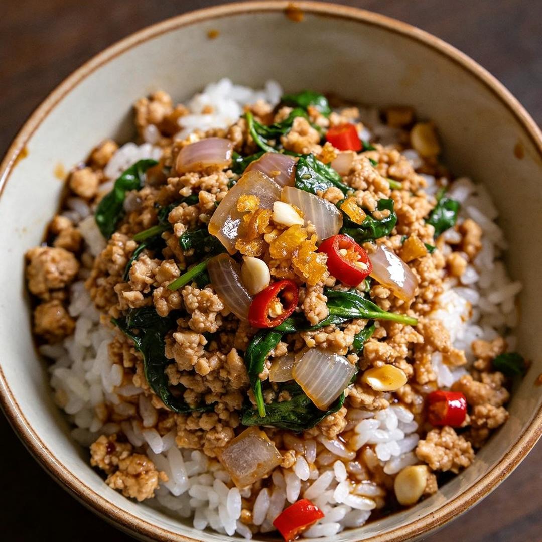 （植物基特别篇）素肉打抛饭（白米饭版）（附部分食材品牌）