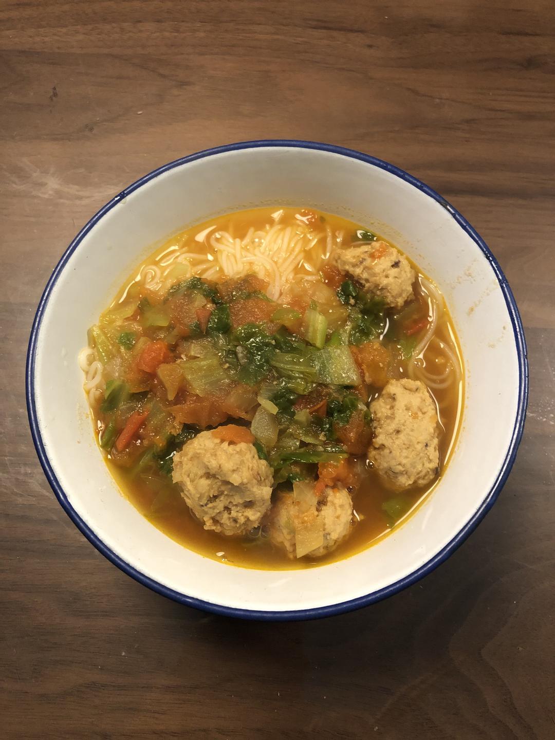 （快手菜）番茄肉丸米粉