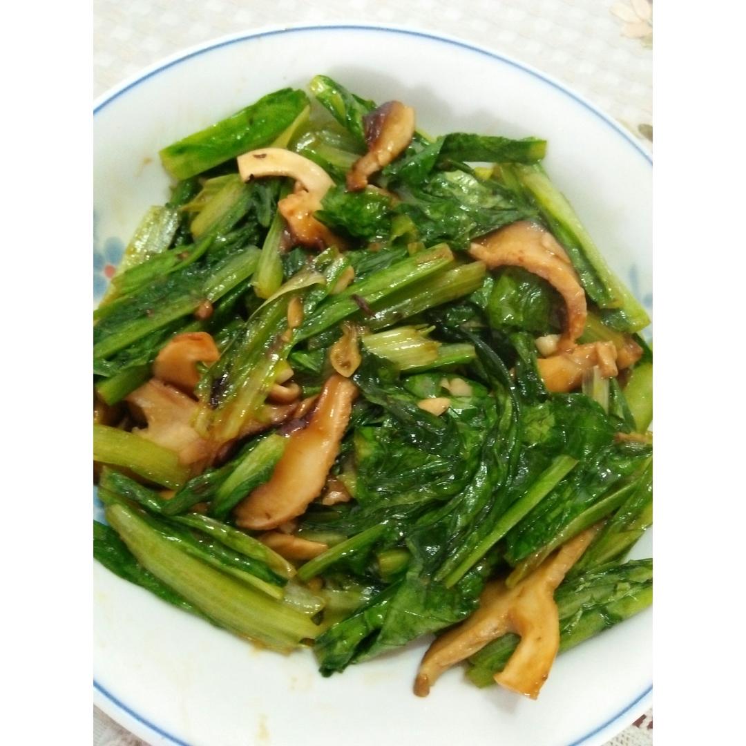 蚝油香菇油麦菜