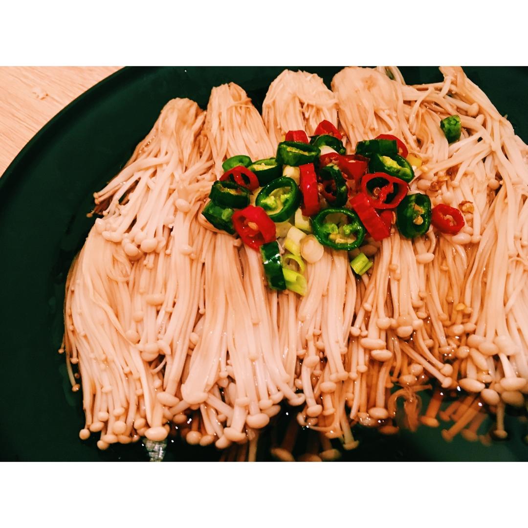 白灼油淋金针菇