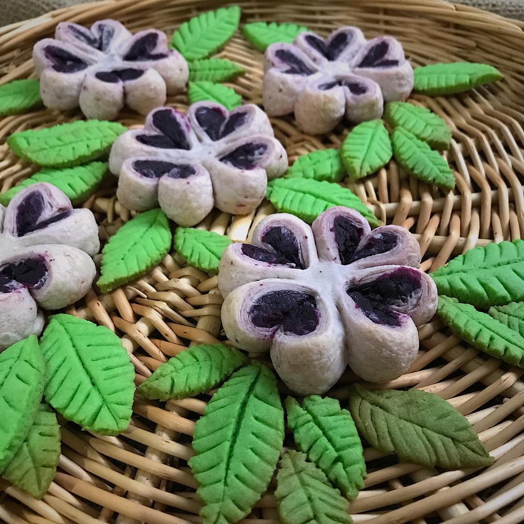 【浪漫春花开】花样紫薯酥