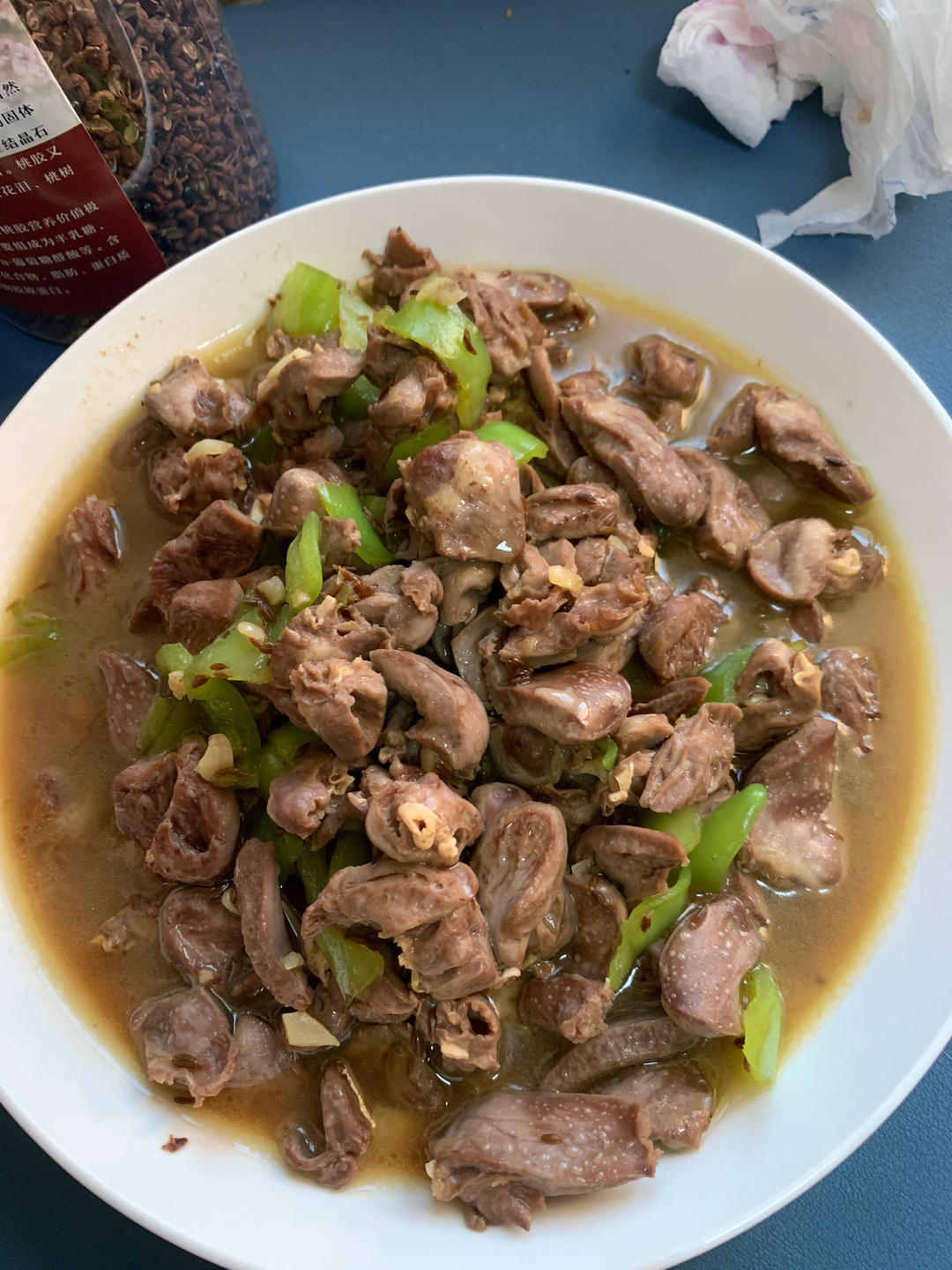 尖椒炒鸡心