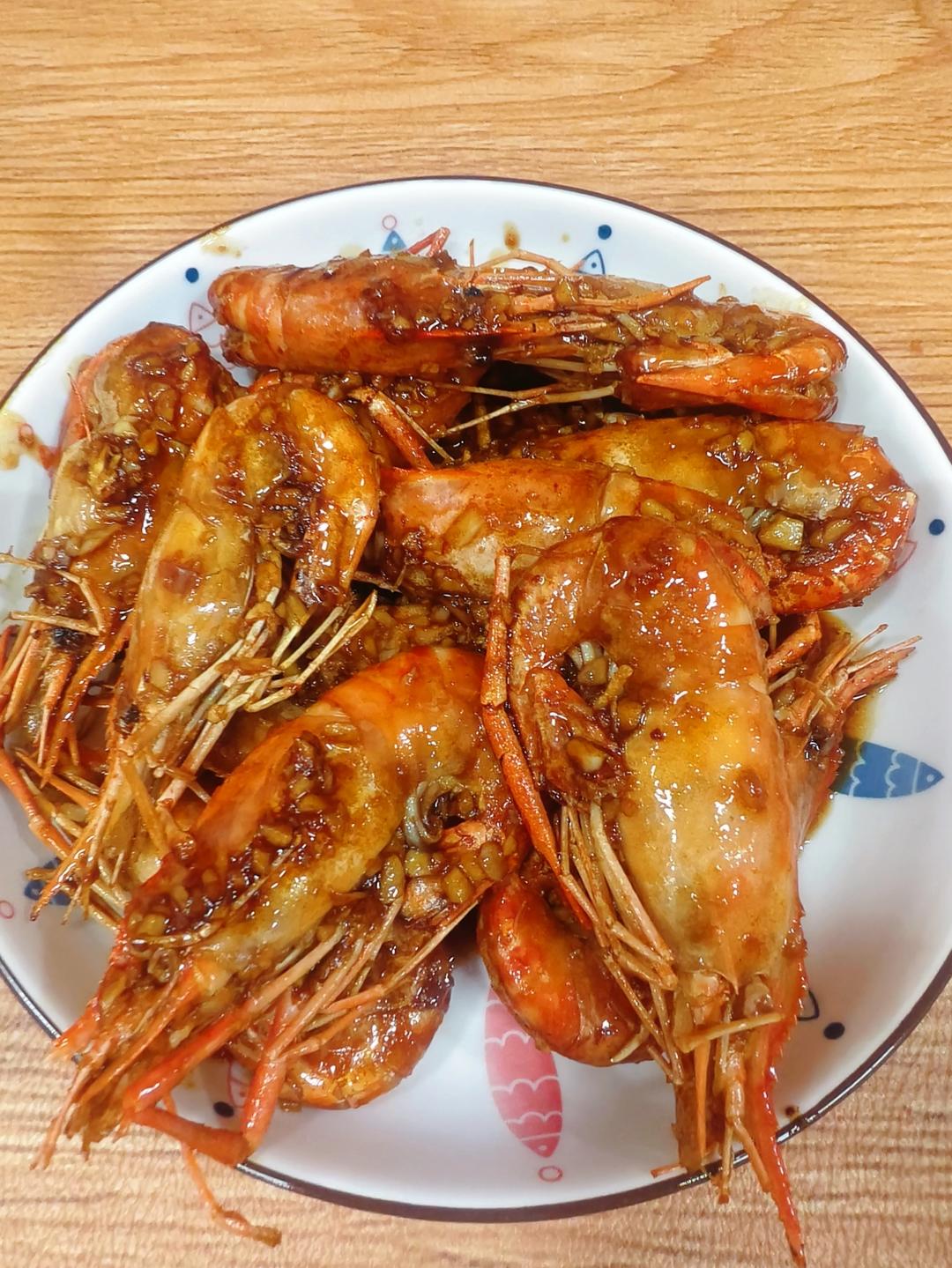 芥末蒜蓉罗氏虾（简易版）