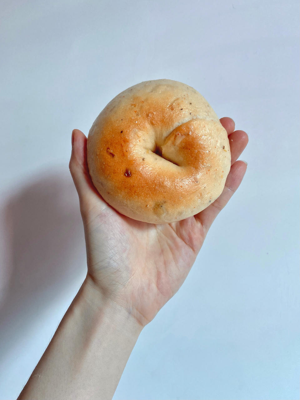 辣白菜贝果─ 超适合做贝果三明治