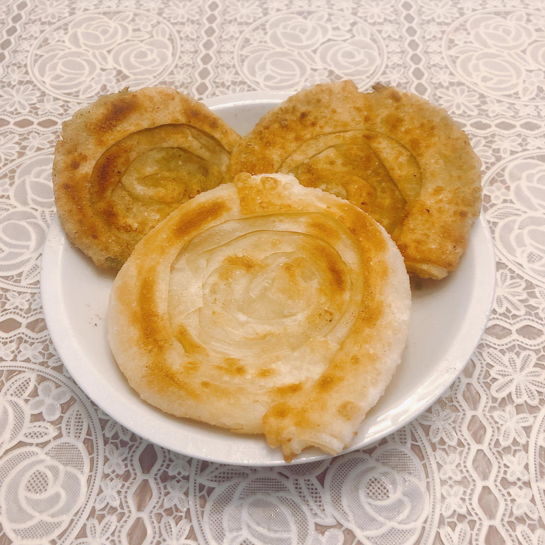 葱油饼（馄饨皮版）